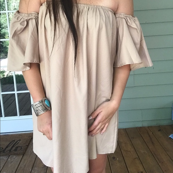Sale! Boho Vibes Loose Off The Shoulder Dress - Picture 5 of 6